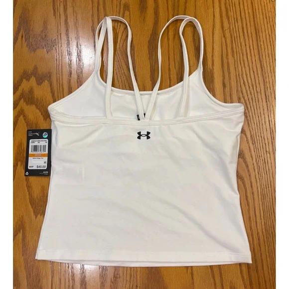 NWT Under Armour Motion Strappy Tank White Small - Picture 2 of 4